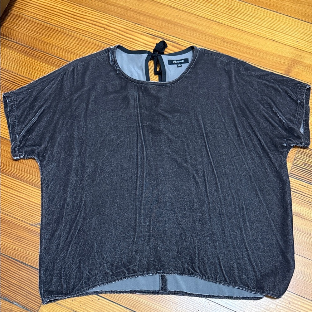 Madewell Black Sheer Blouse